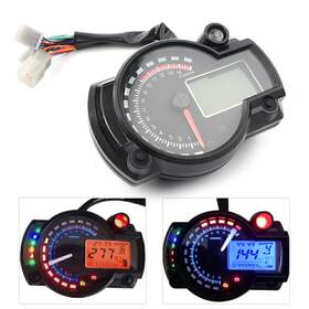 Hukyu 612046966532 Universal Lcd Digit 15000rpm Motorcycle Speedometer Tachometer Gauge Odometer