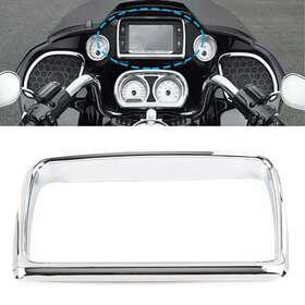 Hukyu 612058466310 Chrome Radio Trim Bezel For Harley Road Glide Fltrx Special Fltrxs Ultra Fltru