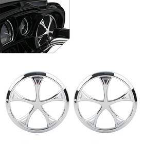 Hukyu 612058636850 Front Speaker Grill Trim Cover Fit Harley Trike Tri Glide Ultra Classic 2014-22