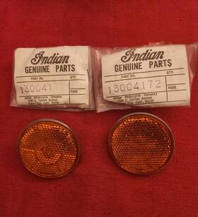 3004172 Indian 1970s Brand Me/ml/mt 74 76 100 125cc Reflector Pair