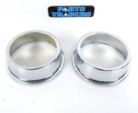 07998 K&l Chrome Speedometer/tachometer Gauge Cover Set Universal Fitment 79mm/98mm