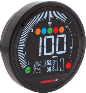 Ba077400 Koso Multifunction Electronic Meter Dl-04hd Black