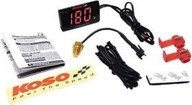 Ba024r10 Koso North America Super Slim Water Temperature Gauge Red Digits
