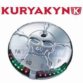 16ad Kuryakyn Mn/16ad Zombie Led Fuel And Battery Gauge For 1999-2020 Harley Davidson Bd