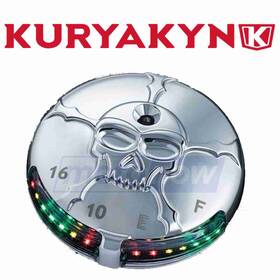 B8he Kuryakyn Mn/b8he Zombie Led Fuel And Battery Gauge For 2005-2017 Harley Davidson Yg