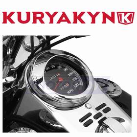 Kuryakyn Mn/k0jg Speedometer Trim Ring With Visor For 2004-2006 Harley Davidson Fxdi At