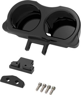 La-7397-03b La Choppers Black Dual Gauge Mount For Performance Risers