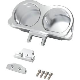 La-7397-03r La Choppers Dual Gauge Mount For Performance Risers - Raw Aluminium