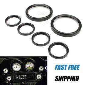 Mp08-004-0011bl1 Lenkdou For Harley Touring Electra Street Tri Glide 96-13 Instrument Board Gauge Bezels
