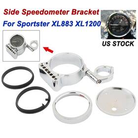 Mp08-004-0021-b-txle Lenkdou Side Speedometer Relocation Bracket Mount For Harley Dyna Sportster Xl883 Xl1200