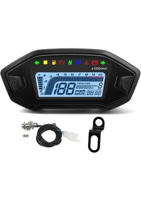 Mt0071-3 Maimeimi Motorcycle Speedometer Tachometer Lcd Dashboard 7-color 10000rpm For 2-4 Cylinde