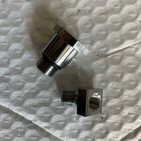 21-180 Midwest Motorcycle Supply Harley 70-99 Shovelhead Oil Pressure Gauge Mounting Fittings Chrome