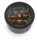 Mnb00100 Bikers Choice Oil Pressure Gauge Psi Black Stainless Steel For