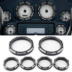 Moto Ht 420016114537 Cnc Speedometer Board Burst Gauge Bezel For Harley Touring Flht Flhx 1996-13 Us