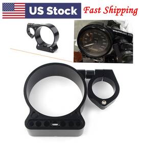 Motorshop 77us 463984422280 39mm/16 Inch Side Mount Speedo Relocation Bracket For Harley Sportster 2004-14 Black