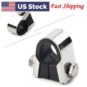 77us Motorshop 550724542596 Speedo Clamp Gauge Mounting Bracket Chrome Rubber For 7/8 Inch 1 Handlebar Motor Us