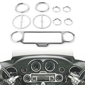 77usa Motorshop 550718819451 Inner Radio Gauge Fairing Trim Kit For Harley Electra Glide Street 96-13