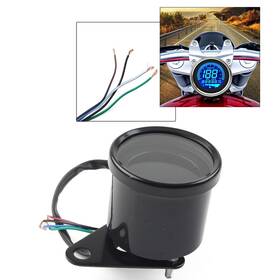 Motorshop168 550725139115 Retro Motor Digital Speedometer Led Lcd Odometer Tachometer Fuel Meter 12v