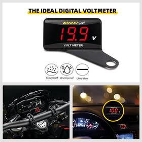 A2512b0801 Norxi Koso Voltage Led Digital Voltmeter Red Light Holder Universal Motorcycle