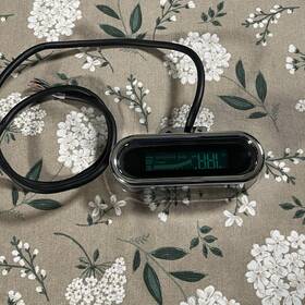 1096-0001 Rivera Primo Chrome Digital Classic Oval Speedometer Chopper Bobber Harley Reg 585