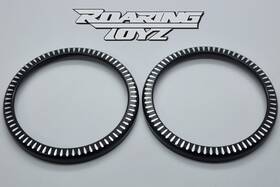 Rtpssgb1b Roaring Toyz Polaris Slingshot Billet Gauge Bezels Rings Speedo Tach Cover Anodized Black