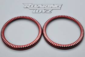 Rtpssgb1r Roaring Toyz Polaris Slingshot Billet Gauge Bezels Rings Speedo Tach Cover Anodized Red Pair