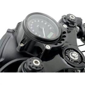 0207-2002-b Roland Sands Designs Rsd Cafe Gauge Headlight Relocator Harley Sportster Racer Black 883 Iron