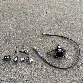40-9970 Sifton Chrome/stainless Steel Oil Pressure Gauge Remote Kit Harley Sportster Shovelhead