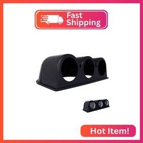 Sreuoil Rsc765s Black Universal 2 Inch 52mm Triple 3 Hole Dash Gauge Console Dashboard Pod H