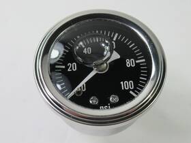 Steadfast Cycles Sc-6002 1.5 Inch Oil Pressure Gauge Psi 0-100psi / Bar Black Face Anti-vibration Glycerin