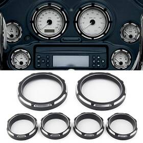 Threettt 550720555682 Motor Cnc Speedometer Board Burst Gauge Bezel For Harley Touring Flht Flhx 96-13