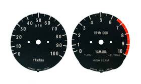 5-048 Tvs Speedometer Tachometer Decals For Yamaha Xt500 Xt 500 Gauge Face Decal
