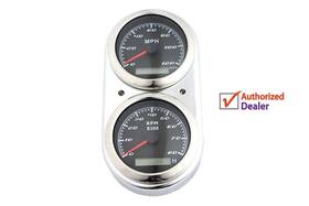 39-0840 V-twin Manufacturing Gps Speedometer And Tachometer Dash Kit Evo Dyna Super Glide Fxd Fxe Fxr