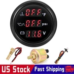 52MM Boat Car 3 In 1 Gauge Oil Pressure Psi Water Temp Voltmeter With Sensor. Fixed Price $35.78.