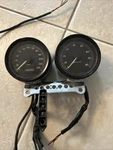 1998-2003 Oem Harley Sportster Dyna Speedometer & Mount Dual Tach. Fixed Price $337.50.