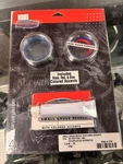 Kuryakyn 3782 Small Deluxe Gauge Bezels With Colored Accents Harley-davidson Flh. Fixed Price $38.79.