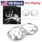 Chrome Flame Speaker Grill Accent Trim Cover For Harley Electra Street Glide. Fixed Price $22.81.