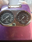 Genuine Vintage Harley Davidson Dual Gauge Speedometer Tachometer Smiths. Fixed Price $150.00.