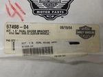 Genuine Harley Davidson 1.5" Dual Gauge Bracket Kit Pn: 67498-04. Fixed Price $13.36.