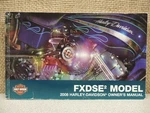 Oem Harley-davidson 2008 FXDSE2 Dyna Super-glide Cvo Owner's Manual # 99739-08. Fixed Price $42.50.