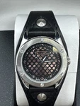 Harley-davidson Women's Bulova Pink Lace Face Watch 76L163 Black Leather Band. Fixed Price $129.95.