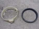 Harley '00 Fxstd Speedometer Back Clamp & Seal 68894-00, 67223-00, Used #4505. Fixed Price $20.00.