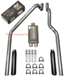 00-03 Dodge Dakota 3.9 4.7 5.9 Mandrel Bent Dual Exhaust 14" Magnaflow Muffler. Fixed Price $364.95.