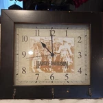 Harley-davidson Bulova Quartz Wall Clock Brown Wood Frame Analog Motorcycles. Fixed Price $100.00.