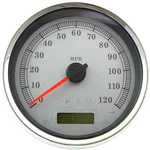Drag Specialties Electronic Speedometer 83104S - Silver, Fits 120 Mph. Fixed Price $345.00.