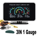 3 In Lcd Digital Water Temp Voltmeter Oil Pressure Gauge Car Kit 12V/24V. Fixed Price $21.51.