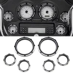 Instrument Board Burst Gauge Bezel For Harley Electra Glide Flht 96-13 Black. Fixed Price $33.99.