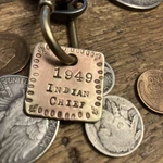 1949 Indian Chief Motorcycle Brass Key Fob. Fixed Price $28.50.