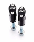Flo Black Rubber Fat 1/8" 28.5MM Oversize Handlebar Clamp Mounts. Fixed Price $42.95.