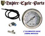 Pressure Gauge For Harley Ride Fairing Mounted Illunminated 2" White. Fixed Price $43.99.